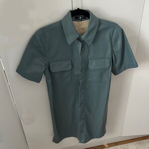 Green Mini Dress with Short Sleeves